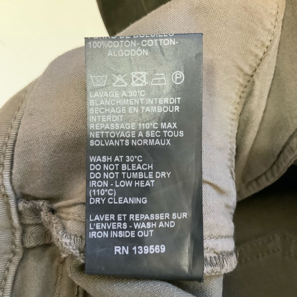 The Kooples Khaki Leather Effect Coated Jeans Ankle Length sz 28 - Picture 6 of 9